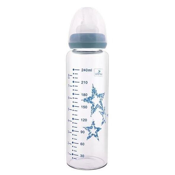 Γυάλινο μπουκάλι Lorelli Anti Colic 1020088-0004, 0+ μηνών, 240 ml