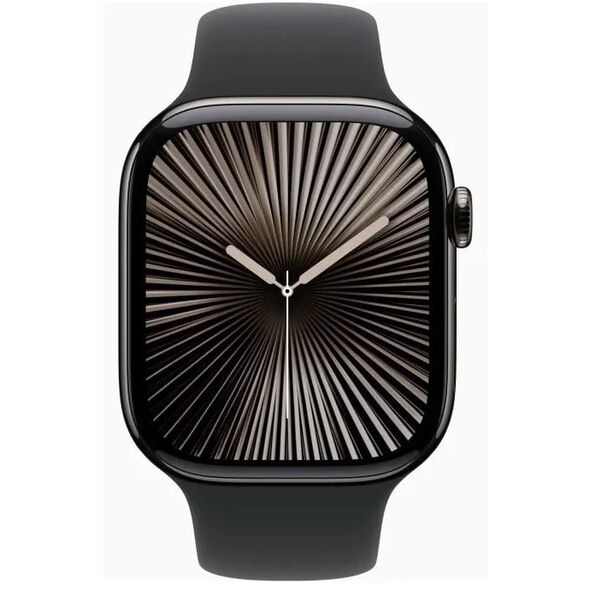Išmanusis laikrodis Apple Watch Series 10 GPS + Cellular 46mm Jet Black Aluminium Case with Black Sport Band - S/M