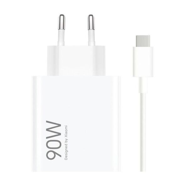 Φορτιστής Ταξιδίου Ταχείας Φόρτισης Xiaomi HyperCharge Combo με Έξοδο USB A 90W & Καλώδιο USB C 1m Λευκό 6932554435943 6932554435943 έως και 12 άτοκες δόσεις