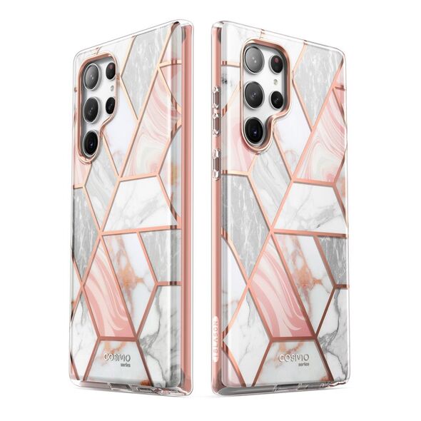 Etui Supcase Cosmo Samsung Galaxy S23 Ultra Marble Pink