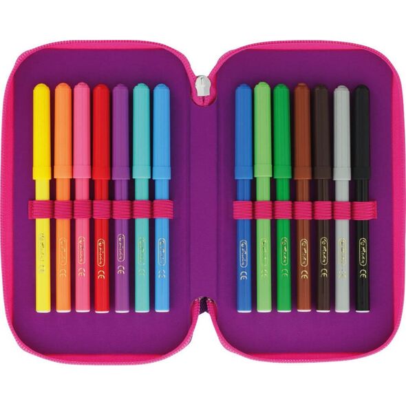 Piórnik Herlitz Herlitz TriCase 31tlg Dip Dye Pink/Purple