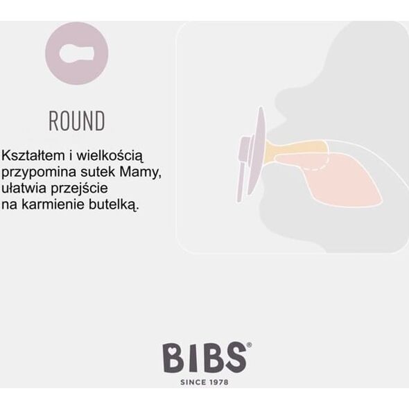 BIBS COLOUR 2-PACK IVORY & SAGE L Smoczek Uspokajający kauczuk Hevea