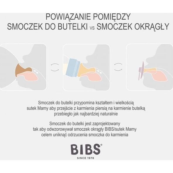 BIBS COLOUR 2-PACK IVORY & SAGE L Smoczek Uspokajający kauczuk Hevea