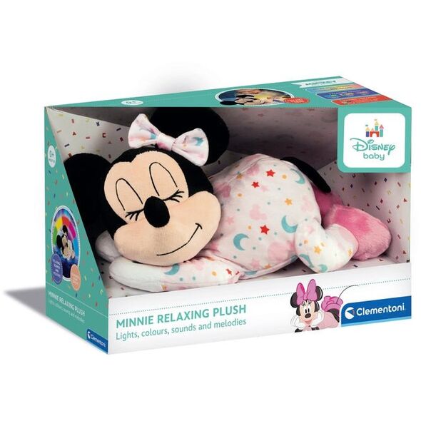 Pliušinis žaislas su garsais ir šviesomis Clementoni Minnie Relaxing Plush