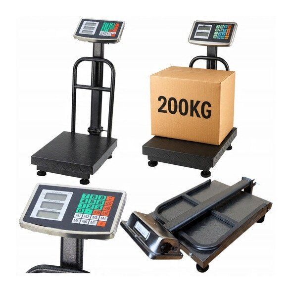 Waga Elektroniczna LCD Platformowa Magazynowa Dokładność do 20g 200kg