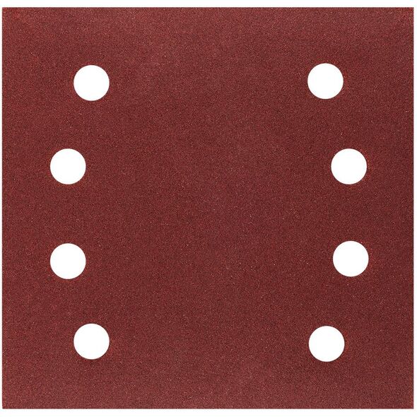 Papiery ścierne na rzep, kwadrat 113 x 113 mm, P120, 5 szt., z 8 otworami do 04-623