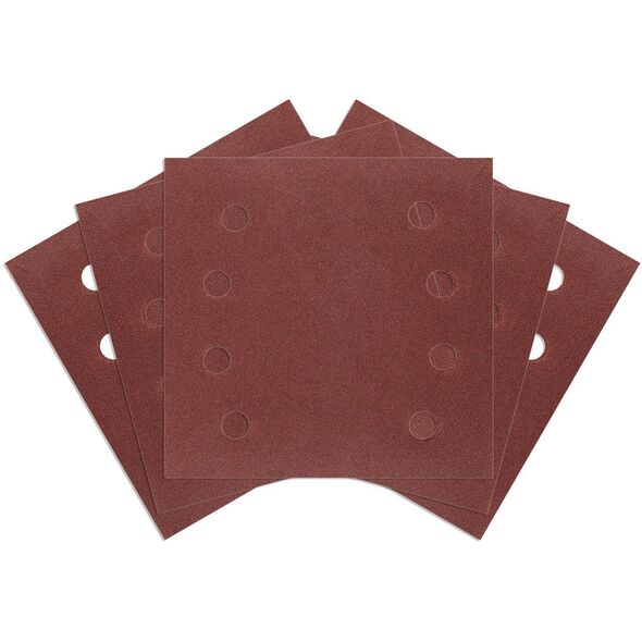 Papiery ścierne na rzep, kwadrat 113 x 113 mm, P240, 5 szt., z 8 otworami do 04-623