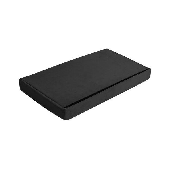 Pufa welurowa czarna 60x30x30 cm Ruhhy 25995