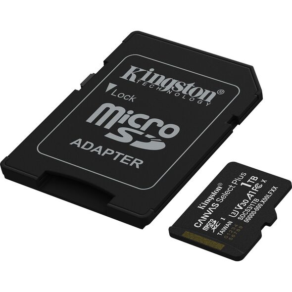 Kingston Technology Canvas Select Plus Gen3 1 TB MicroSDXC UHS-I Klasa 10