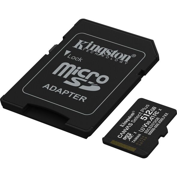 Kingston Technology Canvas Select Plus Gen3 512 GB MicroSDXC UHS-I Klasa 10