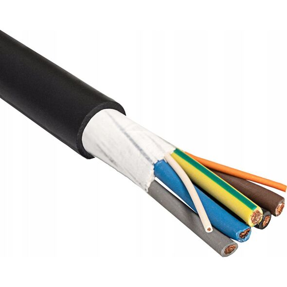 Kabel zasilający Akyga Kabel zasilający EV Akyga AK-SC-E12 CU 5x6mm + 2x0.5mm 3-fazy 32A 450/750V 1mb