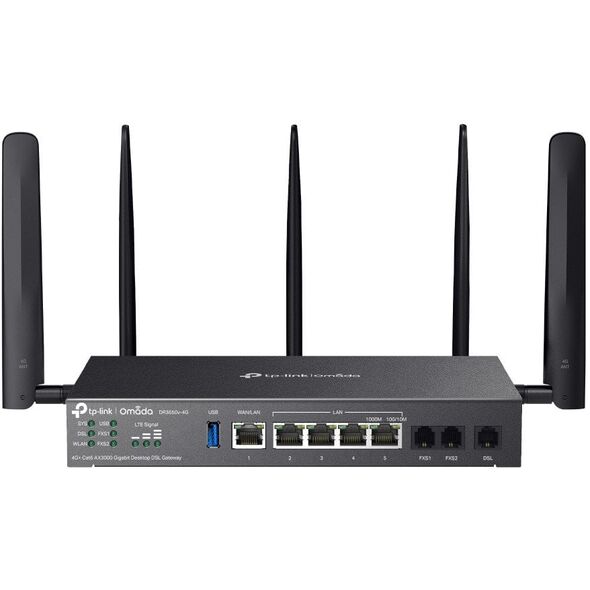TP-Link Omada DR3650V-4G router bezprzewodowy Gigabit Ethernet Dual-band (2.4 GHz/5 GHz) Czarny