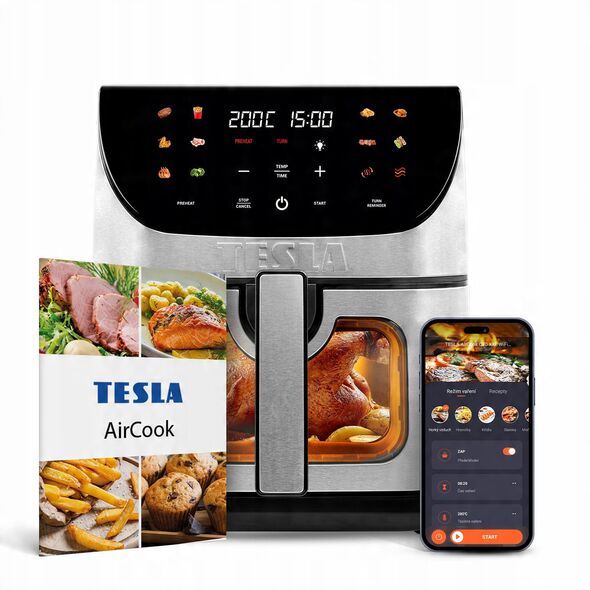 TESLA AirCook Q70 XXL WiFi Pro - Wielofunkcyjna beztłuszczowa frytkownica