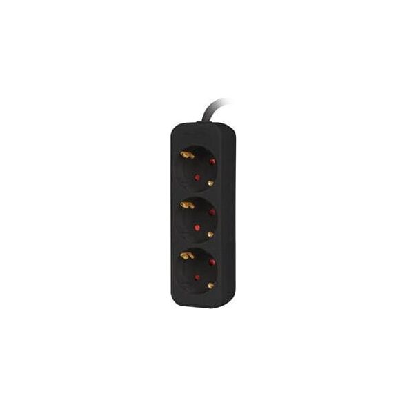 Lanberg Przedłużacz 1,5m czarny 3x 230V Schuko