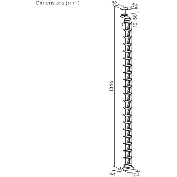 Organizer kabli / maskownica do biurka Nano RS, 1345mm, czano czerwony, RS125