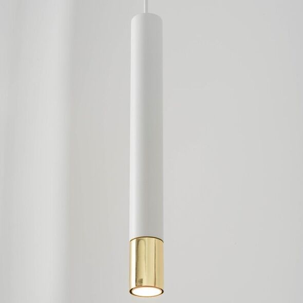 Lampa wisząca Sigma Biała tuba wisząca Sopel Grand 33386 metalowa do salonu okrągła