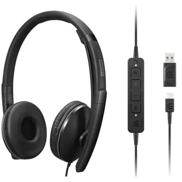 Ακουστικά Lenovo Lenovo | ANC Ακουστικά Gen2 (Teams) | 4XD1M45627 | με καλώδιο | Μαύρο