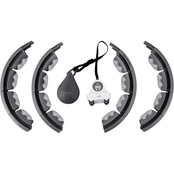 HMS ZESTAW HULA HOP HHW06 BLACK Z PIŁKĄ GRAWITACYJNĄ I LICZNIKIEM HMS + PAS BR163 BLACK PLUS SIZE