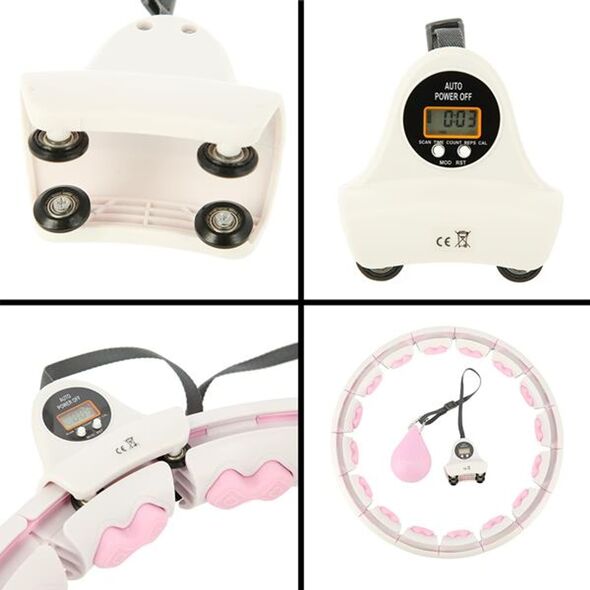 HMS ZESTAW HULA HOP HHW06 PINK Z PIŁKĄ GRAWITACYJNĄ I LICZNIKIEM HMS + PAS BR163 BLACK PLUS SIZE