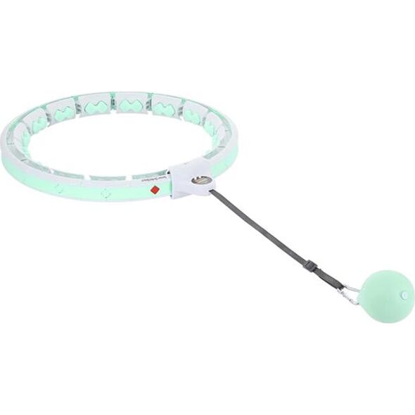 HMS ZESTAW HULA HOP HHW06 GREEN Z PIŁKĄ GRAWITACYJNĄ I LICZNIKIEM HMS + PAS BR163 BLACK PLUS SIZE