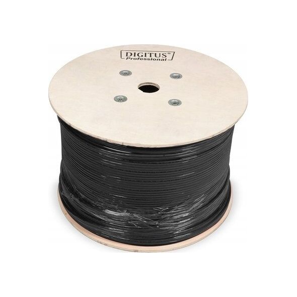 Kabel teleinformatyczny U/UTP kat.5e PE zewnętrzny suchy czarny Fca DK-1511-V-5-OD /500m/