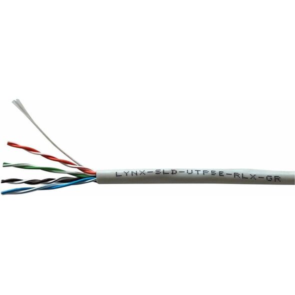 Καλώδιο Lynx CS UTP LYNX REELEX AIR, Cat5E, σύρμα, PVC, Eca, γκρι, 305m