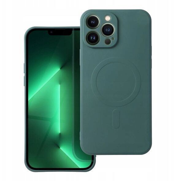 Θήκη SILICONE MAG COVER συμβατή με MagSafe για SAMSUNG A56 πράσινο