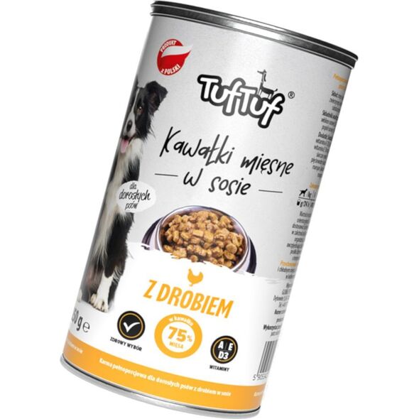 BULT Karma mokra dla psa TUF TUF kawałki mięsne z drobiem 1,25 kg