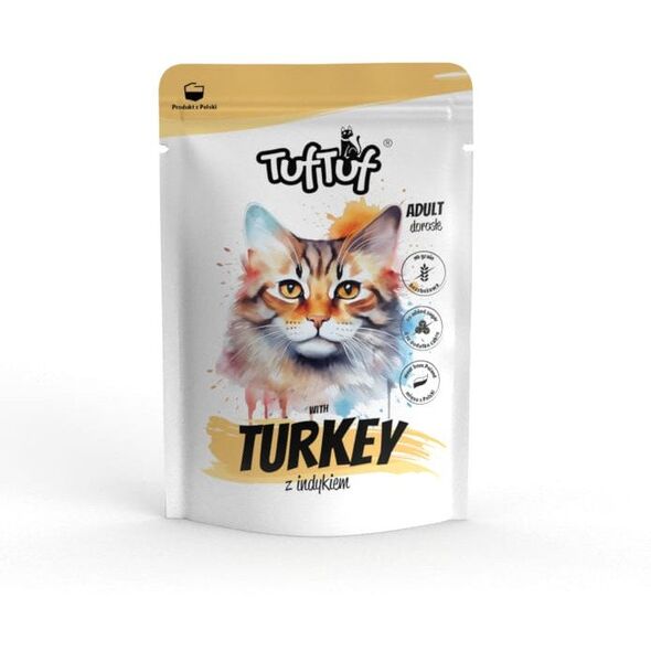 Tuf Tuf Kot saszetka dla kota z indykiem100g