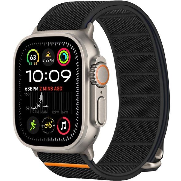 TECH-PROTECT NYLON SLIP APPLE WATCH 6 / 7 / 8 / 9 / 10 / SE / ULTRA 1 / 2 (44 / 45 / 46 / 49 MM) BLACK