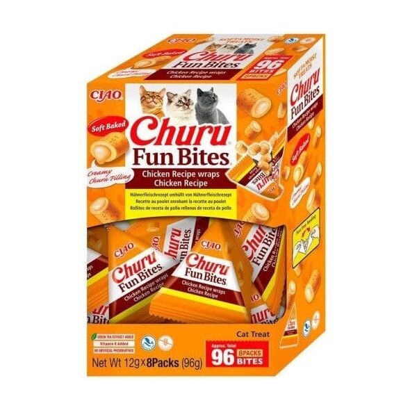 INABA CAT FUN BITES CHICKEN RECPIE przysmak dla kota 8x12g (96g)