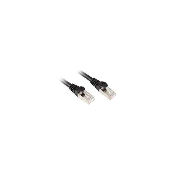 Sharkoon CAT 6 Patchcord SFTP Czarny 5M (4044951015016)