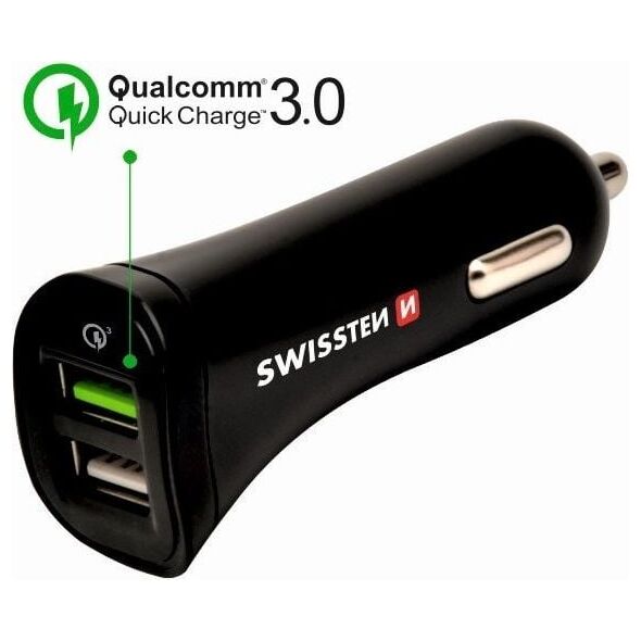 Ładowarka Swissten Premium Quick Charge 3.0 czarna