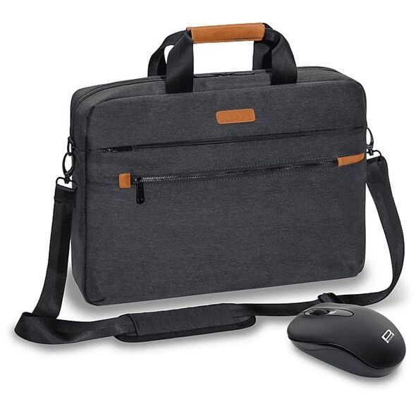 Torba Pedea PEDEA Notebooktasche "ELEGANCE" Pro 43,9cm (17,3") grau + Maus