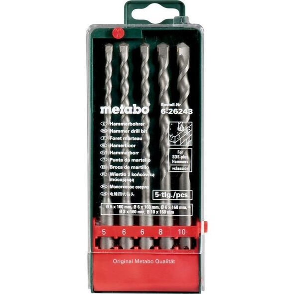 Wiertło Metabo METABO ZESTAW WIERTEŁ SDS Plus 5szt.