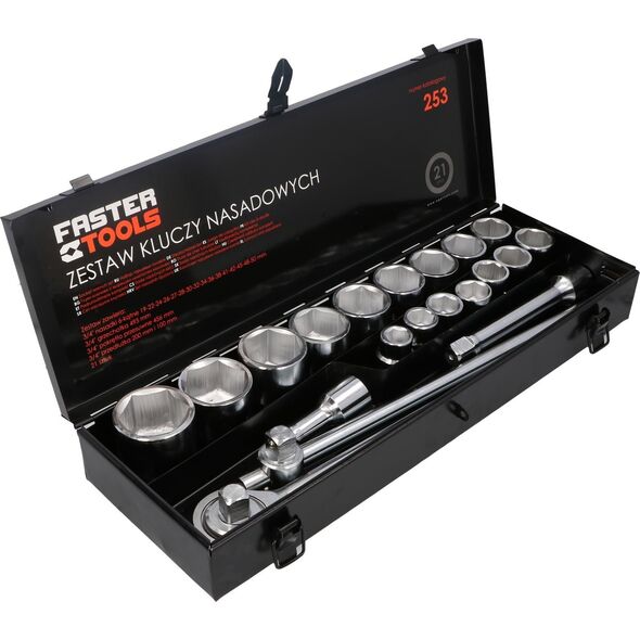 Zestaw narzędzi Faster Tools FASTER TOOLS Zestaw 20cz. 3/4" 19-50mm one size