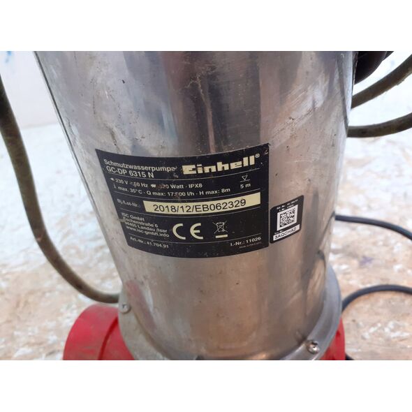 Einhell Einhell dirty water pump GC-DP 6315 N, submersible / pressure pump (red/stainless steel, 630 watts)