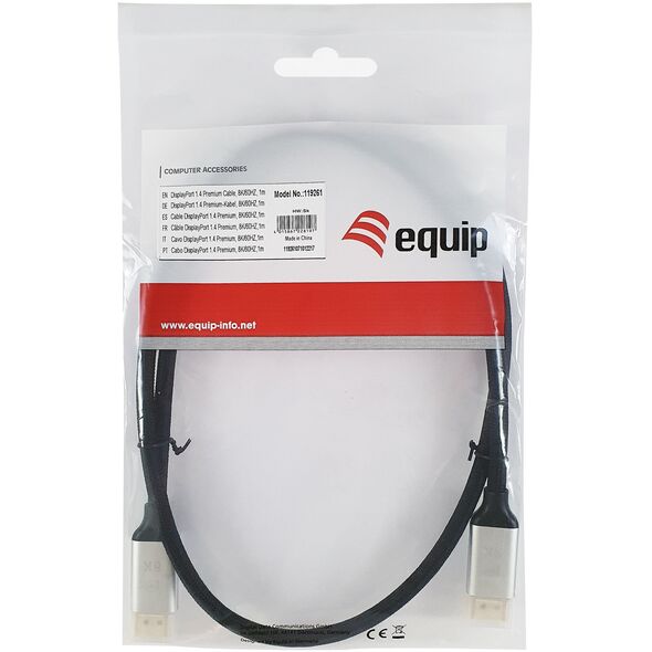 System przekazu sygnału AV Equip Equip DisplayPort 1.4 St/St 10m 8K/60Hz komp.HDCP Prem. gr