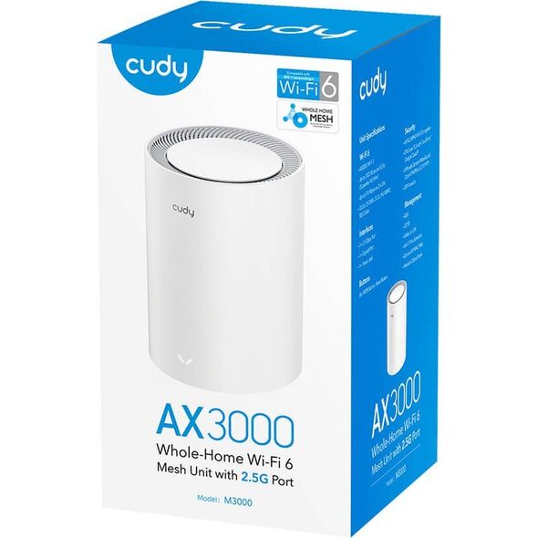 Router Cudy Cudy Mesh AX3000 M3000 1-pak biały