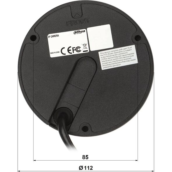 KAMERA WANDALOODPORNA IP IPC-HDBW3649E-AS-IL-0280B-BLACK WizSense Smart Dual Light - 6Mpx 2.8mm DAHUA