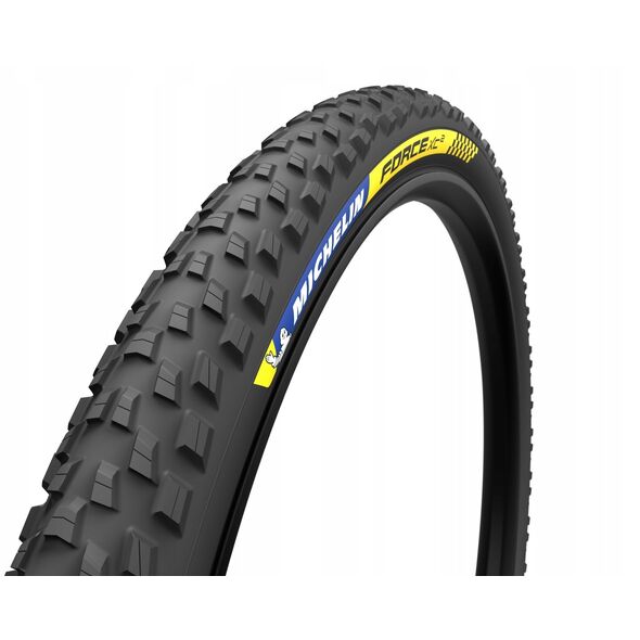 Πτυσσόμενο ελαστικό ποδηλάτου MTB x-country MICHELIN 29X2.10 (μέγεθος ETRTO 54-622) FORCE XC2 (TPI 2X150) PREMIUM RACING LINE tubeless ready Sidewall BLACK