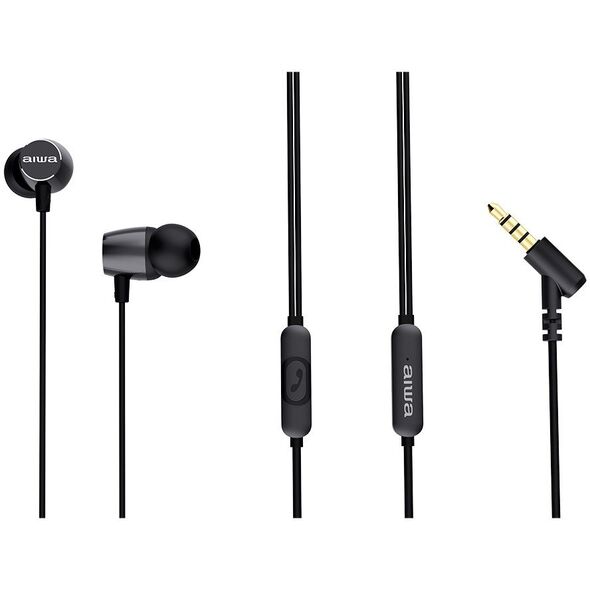 Słuchawki douszne AIWA ESTM-30BK 99dB 16ohm Czarne