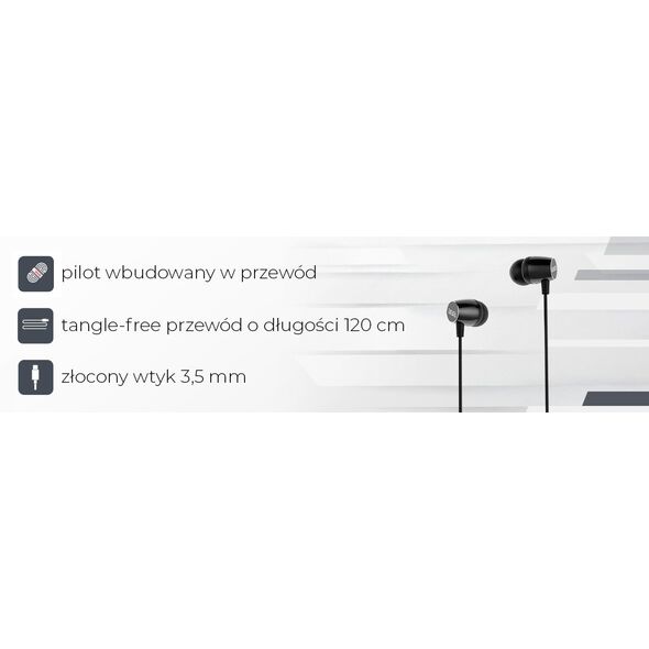 Słuchawki douszne AIWA ESTM-30BK 99dB 16ohm Czarne