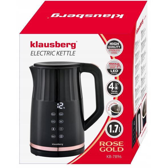CZAJNIK ELEKTRYCZNY 1,7L KLAUSBERG KB-7896 LED REGULACJA TEMPERATURY