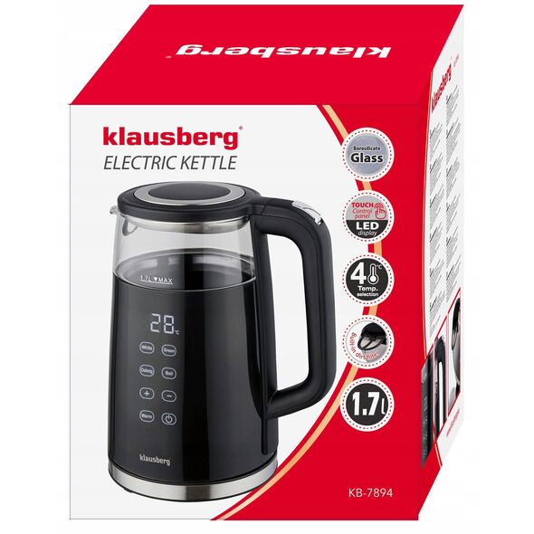 CZAJNIK ELEKTRYCZNY 1,7L KLAUSBERG KB-7894 LED REGULACJA TEMPERATURY