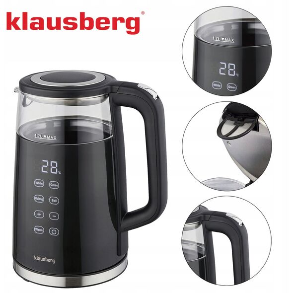 CZAJNIK ELEKTRYCZNY 1,7L KLAUSBERG KB-7894 LED REGULACJA TEMPERATURY