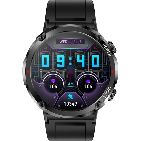 Smartwatch Gravity Zegarek męski SMARTWATCH GT21-4 BK/RD/BK