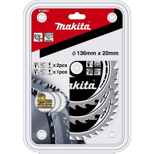 Makita Aparoli B-33897Aparoli Makita B-33897 Specialised Saw Blade set 3-Piece