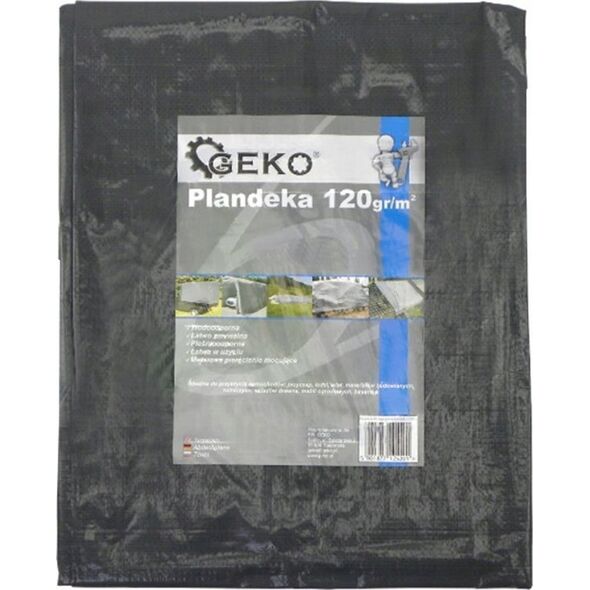 Plandeka Geko Plandeka 6x12m mega gruba/szara120G(2)