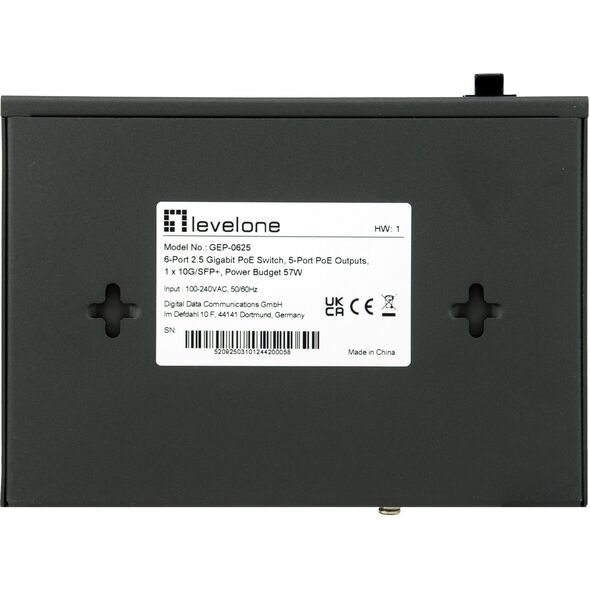 LevelOne Switch  6x GE GEP-0625 2.5GbE       57W   8xPoE+ sw